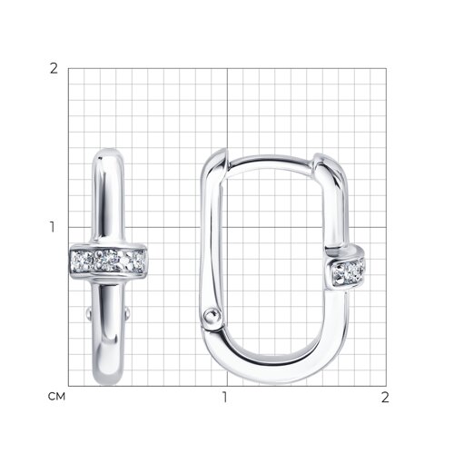Серьги из серебра с бриллиантами из серебро — вид 5