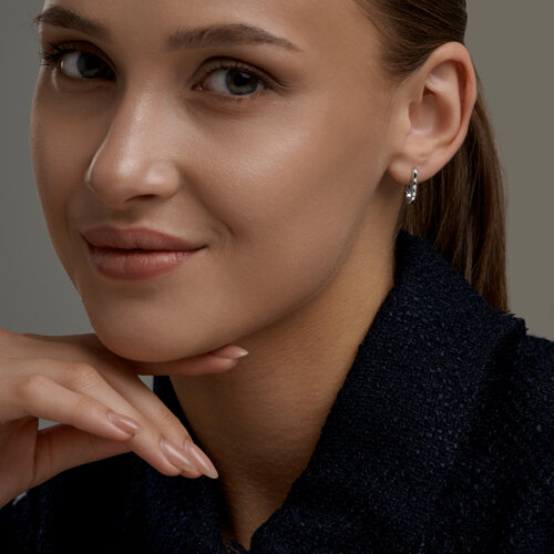 Серьги из серебра с бриллиантами из серебро — вид 4