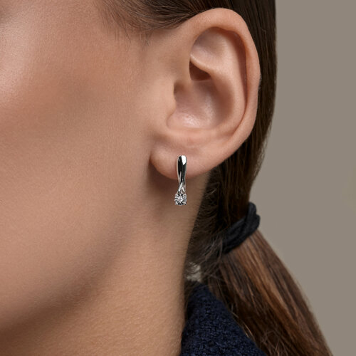 Серьги из серебра с бриллиантами из серебро — вид 3