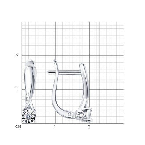 Серьги из серебра с бриллиантами из серебро — вид 5