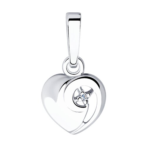 Подвеска из серебра с бриллиантом - видео