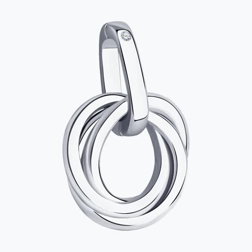 Подвеска из серебра с бриллиантом из серебро — вид 3