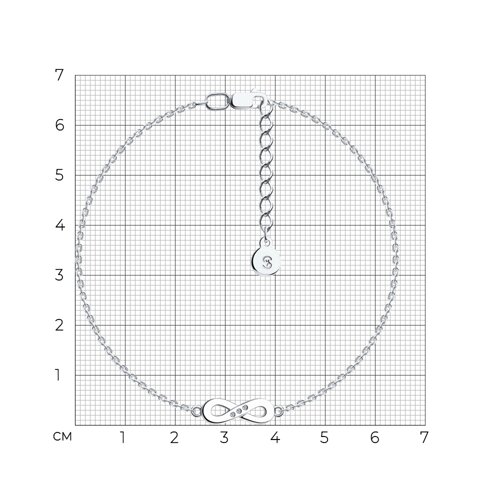 Браслет из серебра с бриллиантами из серебро — вид 6