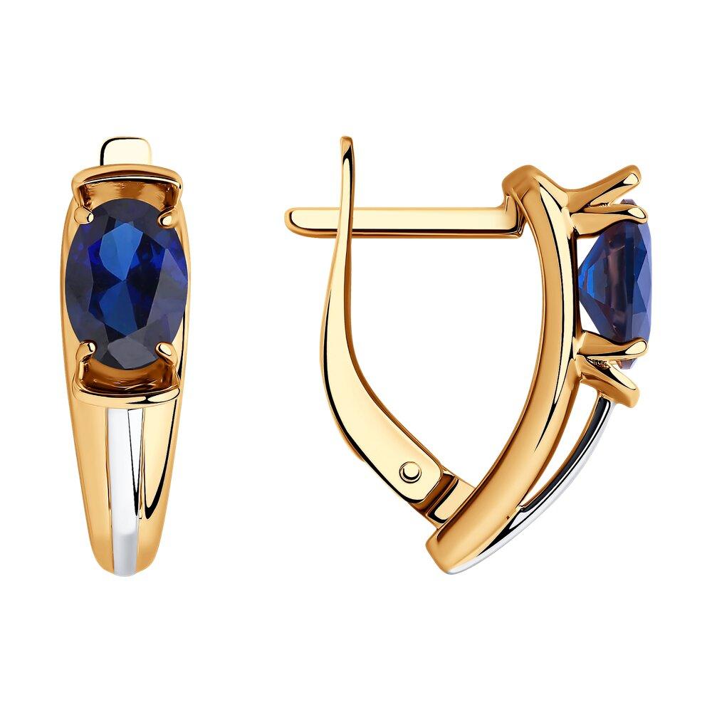 Серьги из золочёного серебра с корундами - видео на модели