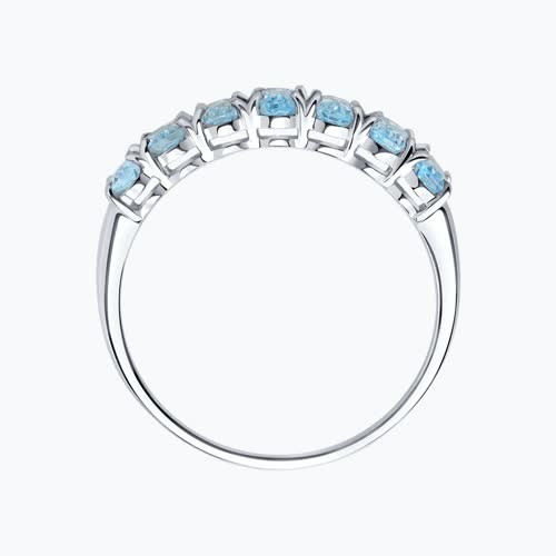 Кольцо из серебра с топазами из серебро — вид 2