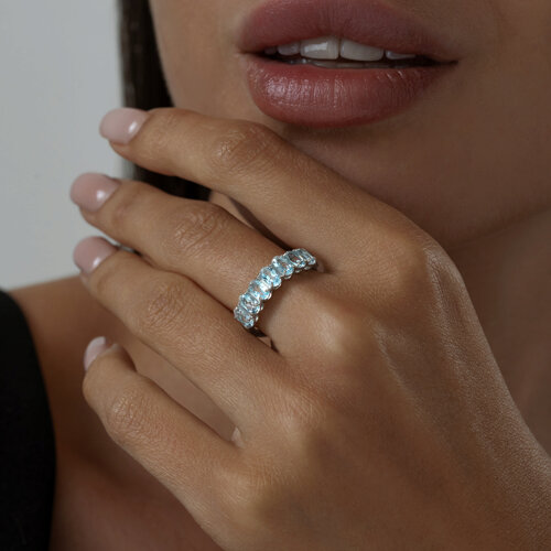 Кольцо из серебра с топазами из серебро — вид 3