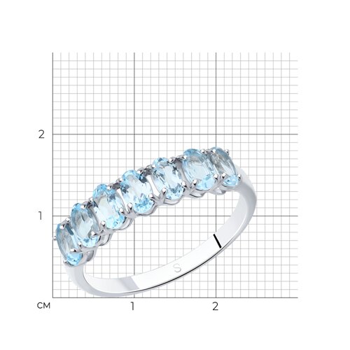 Кольцо из серебра с топазами из серебро — вид 5