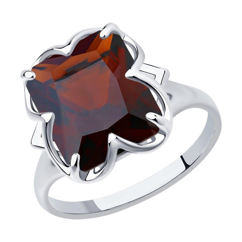 Кольцо из серебра с красным ситаллом - видео на модели