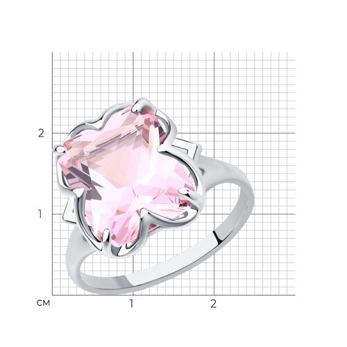 Кольцо из серебра с ситаллом из серебро — вид 6