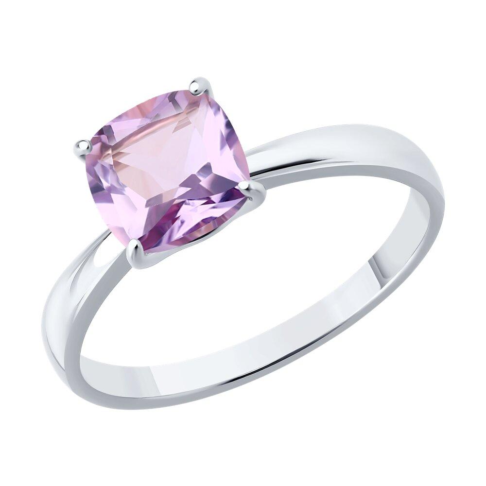 Кольцо из серебра с аметистом - видео на модели