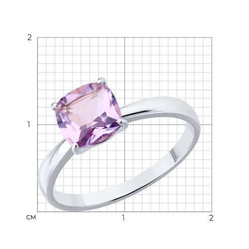 Кольцо из серебра с аметистом из серебро — вид 6