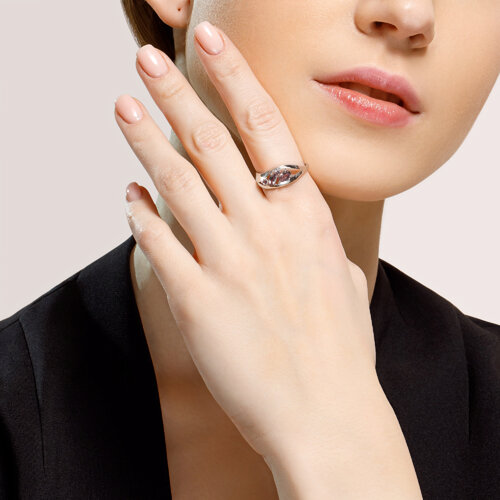 Кольцо из серебра с аметистами из серебро — вид 3