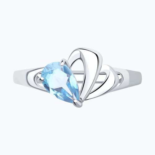 Кольцо из серебра с топазом из серебро — вид 2