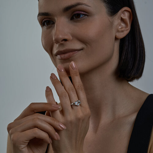 Кольцо из серебра с топазом из серебро — вид 4