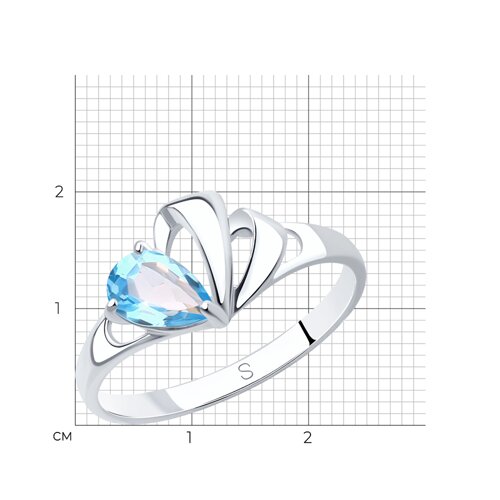 Кольцо из серебра с топазом из серебро — вид 5