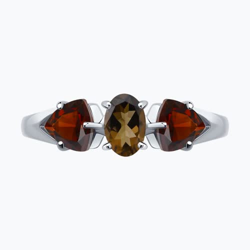 Кольцо из серебра с полудрагоценными вставками из серебро — вид 2