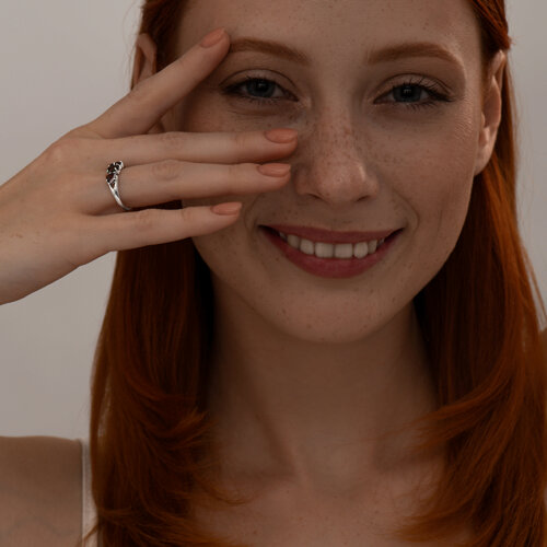 Кольцо из серебра с полудрагоценными вставками из серебро — вид 4