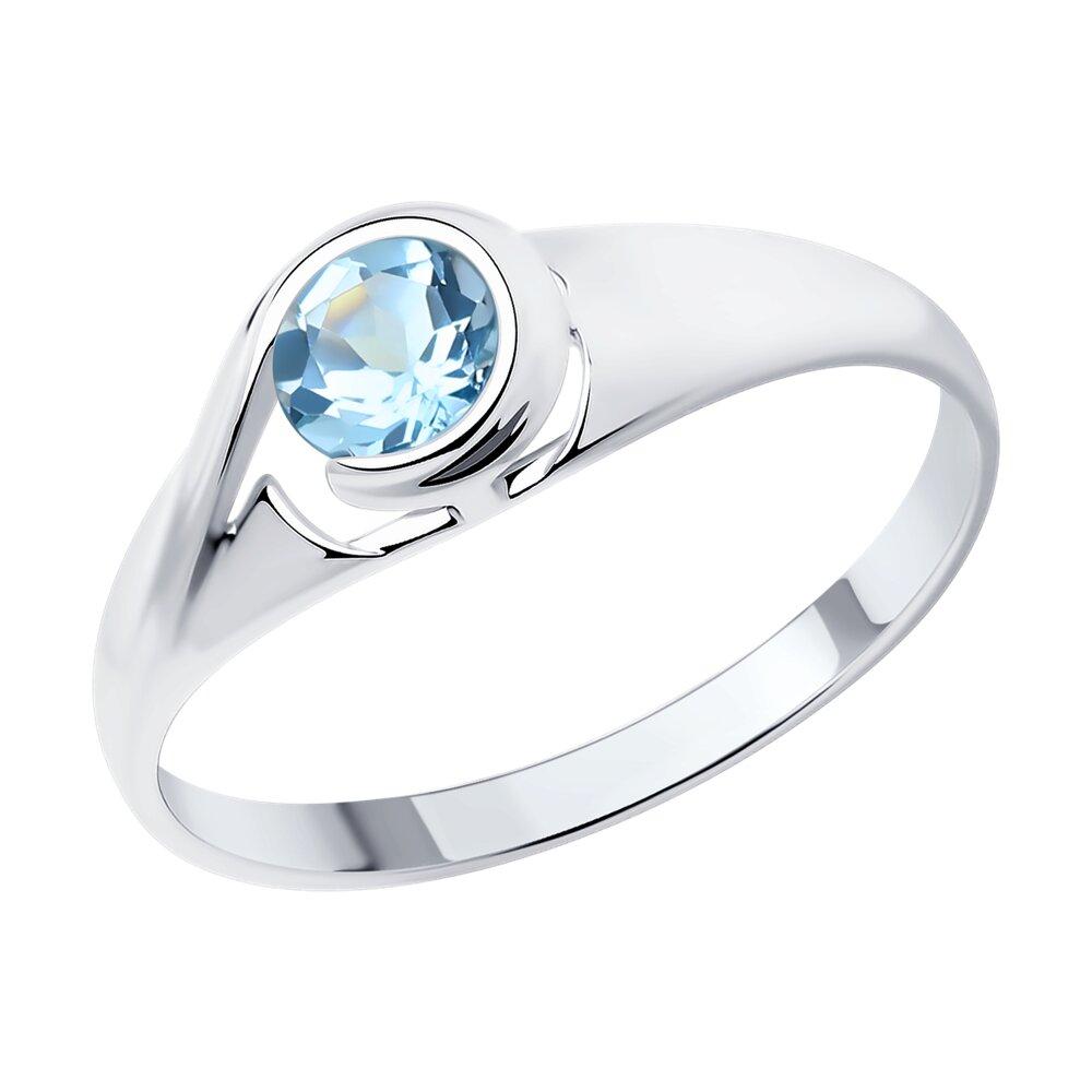 Кольцо из серебра с топазом - видео на модели