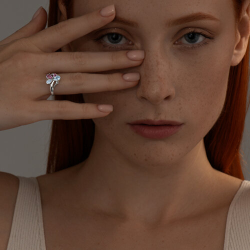 Кольцо из серебра с полудрагоценными вставками из серебро — вид 5