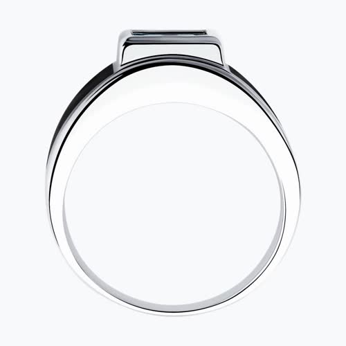 Кольцо из серебра с эмалью и ситалом из серебро — вид 3