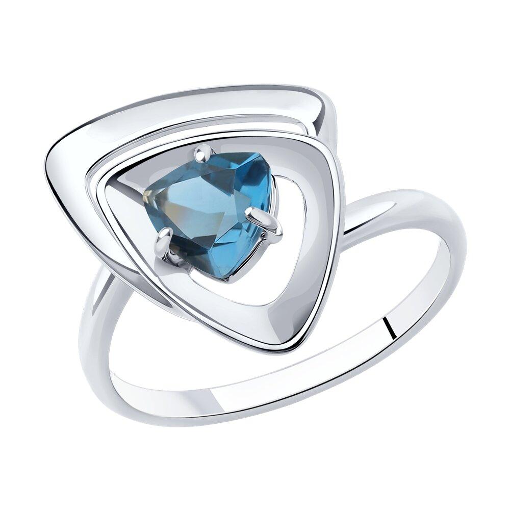 Кольцо из серебра с лондон топазом - видео на модели