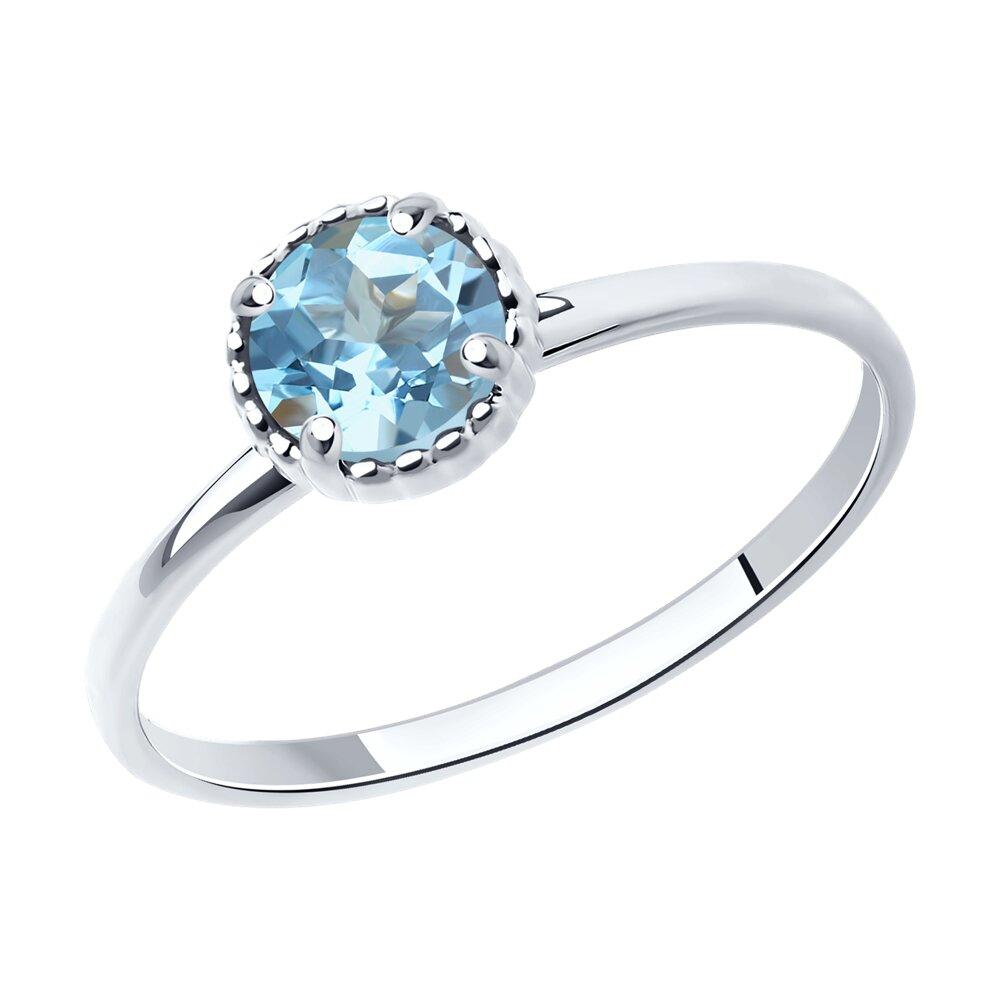 Кольцо из серебра с топазом - видео на модели