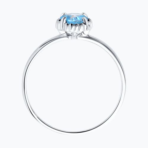 Кольцо из серебра с топазом из серебро — вид 2