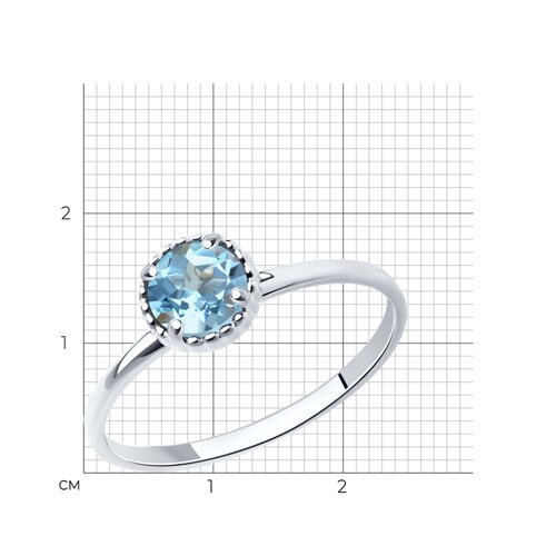 Кольцо из серебра с топазом из серебро — вид 5