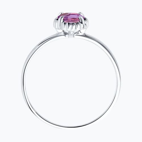 Кольцо из серебра с аметистом из серебро — вид 2