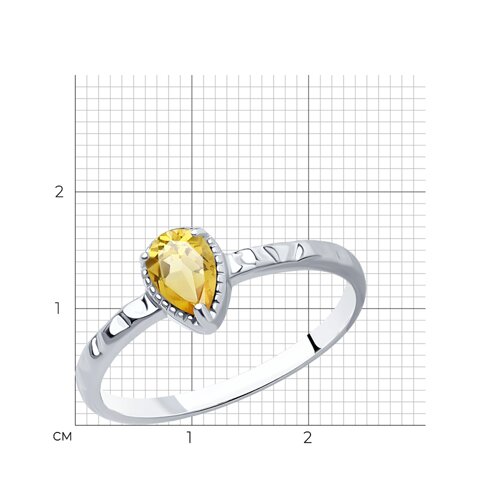 Кольцо из серебра с цитрином из серебро — вид 5