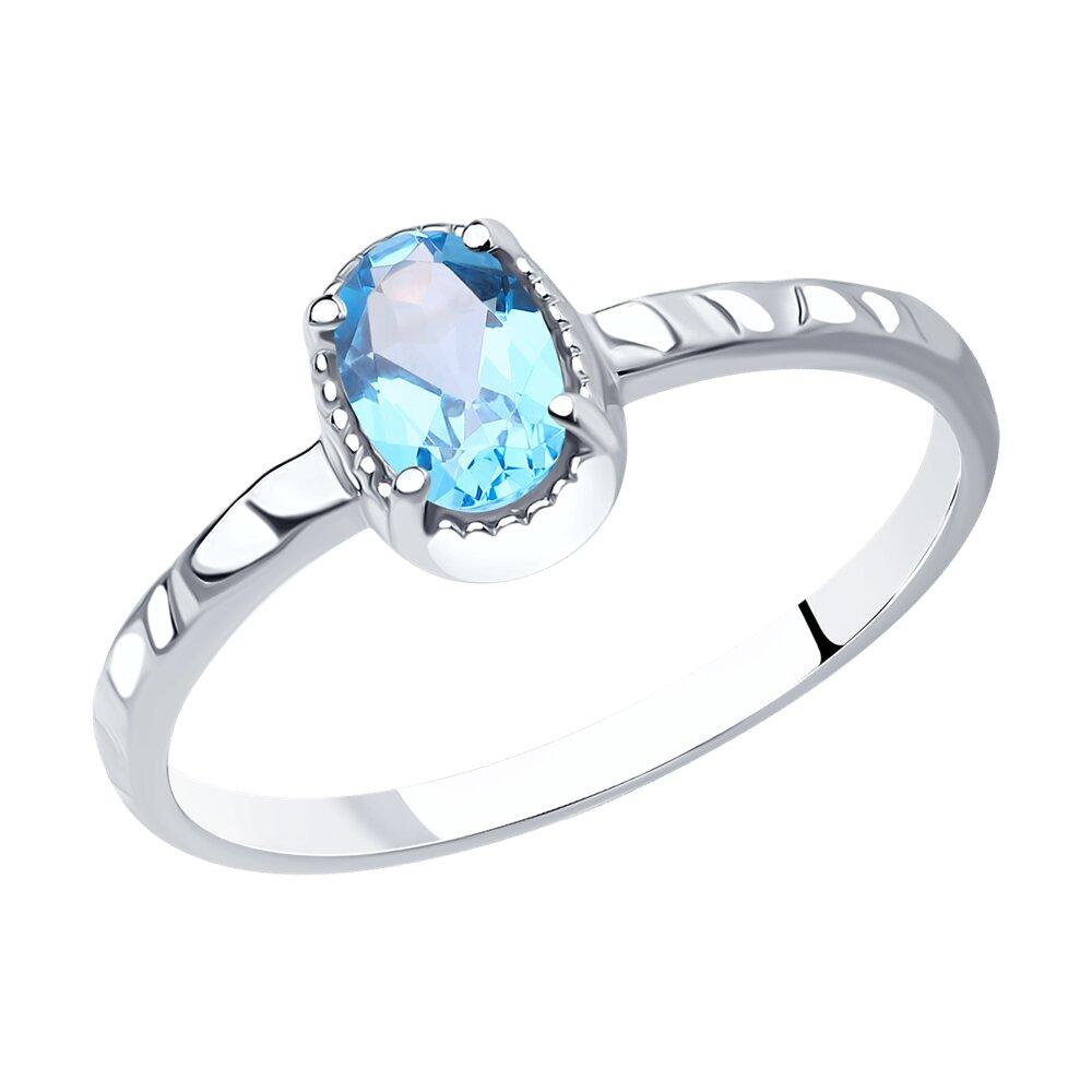 Кольцо из серебра с топазом - видео на модели