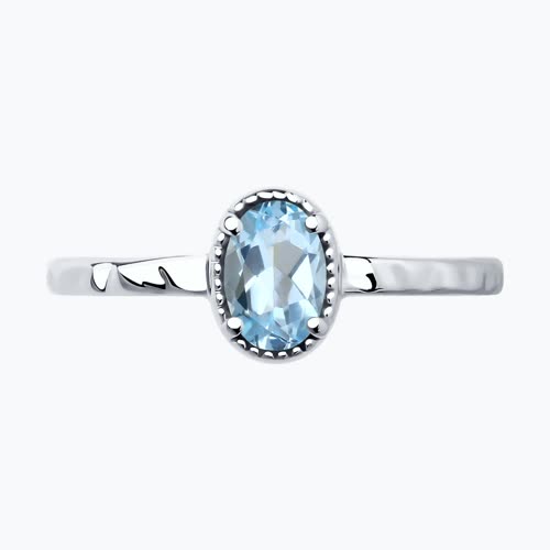 Кольцо из серебра с топазом из серебро — вид 2