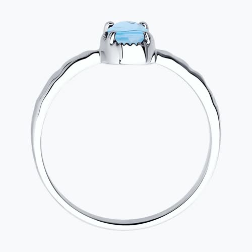 Кольцо из серебра с топазом из серебро — вид 3