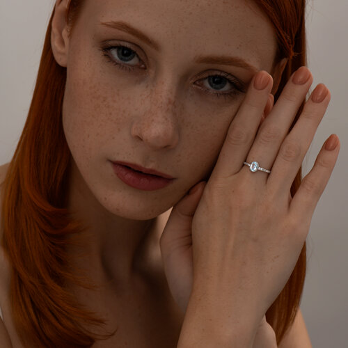 Кольцо из серебра с топазом из серебро — вид 5