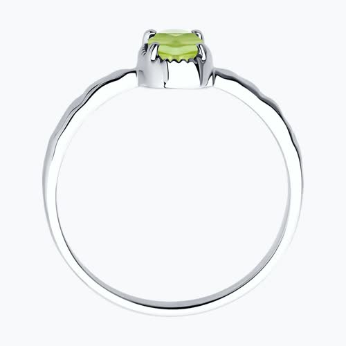 Кольцо из серебра с хризолитом из серебро — вид 3