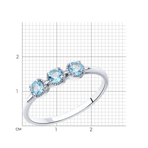 Кольцо из серебра с топазами из серебро — вид 5