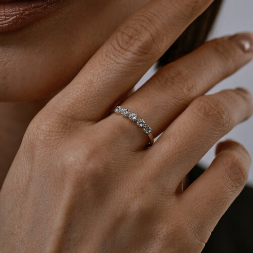 Кольцо из серебра с топазами из серебро — вид 3