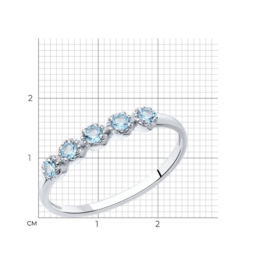 Кольцо из серебра с топазами из серебро — вид 5