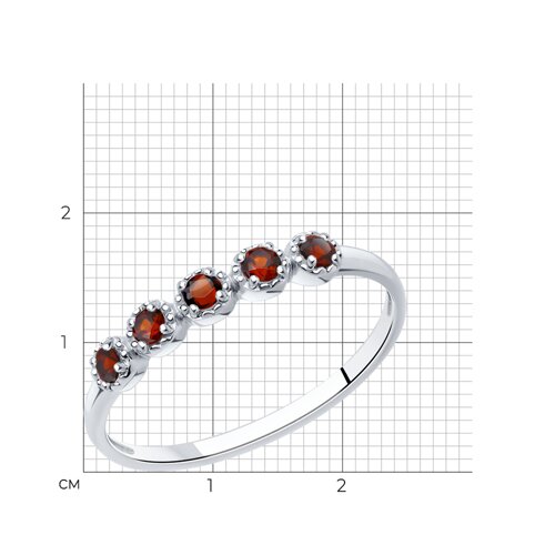 Кольцо из серебра с гранатами из серебро — вид 5
