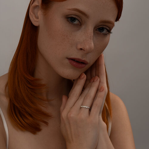 Кольцо из серебра с хризолитами из серебро — вид 4