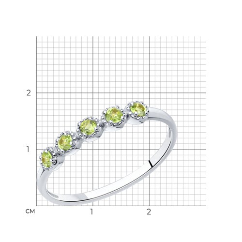 Кольцо из серебра с хризолитами из серебро — вид 5