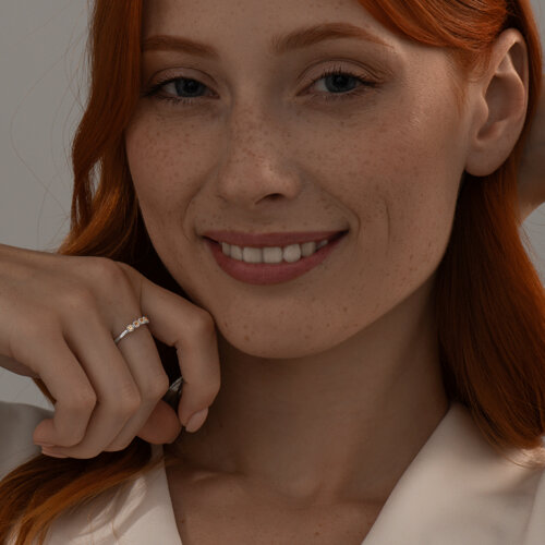 Кольцо из серебра с цитринами из серебро — вид 4