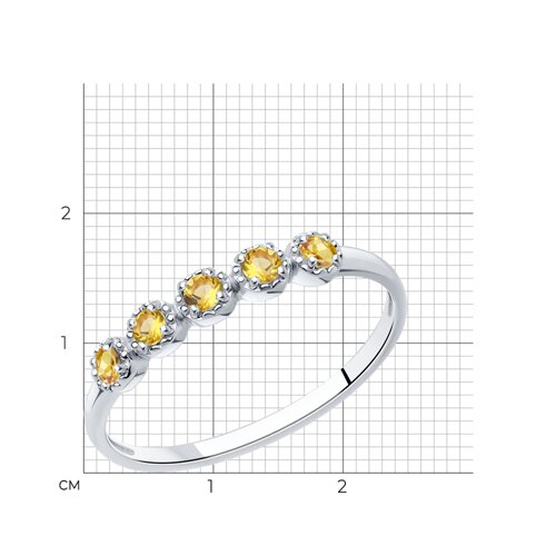 Кольцо из серебра с цитринами из серебро — вид 5