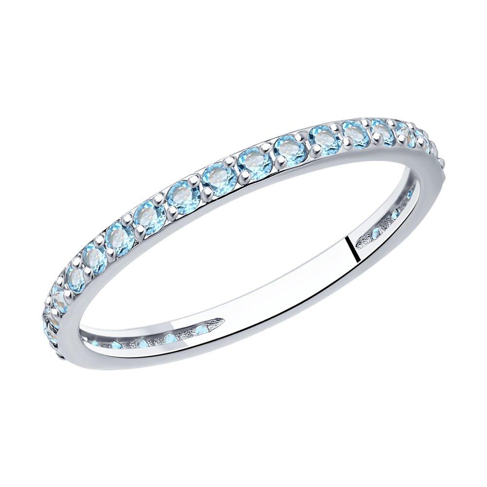 Кольцо из серебра с топазами - видео на модели