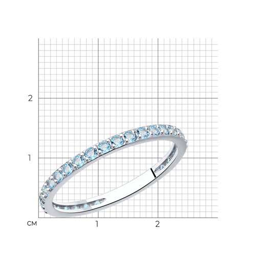 Кольцо из серебра с топазами из серебро — вид 5