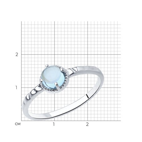 Кольцо из серебра с топазом из серебро — вид 5