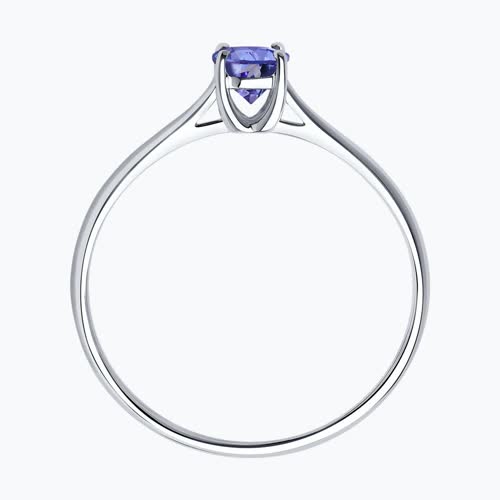 Кольцо из серебра с танзанитом из серебро — вид 2