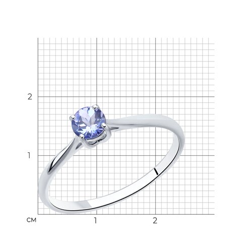 Кольцо из серебра с танзанитом из серебро — вид 5