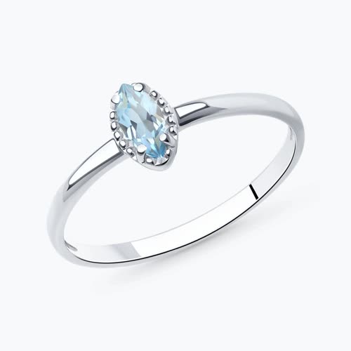 Кольцо из серебра с топазом - видео на модели