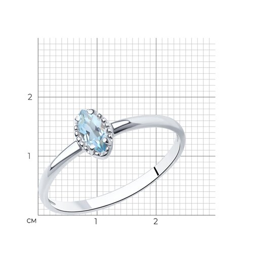 Кольцо из серебра с топазом из серебро — вид 5